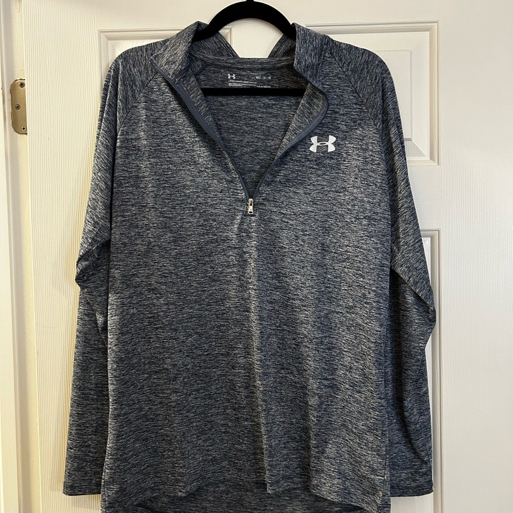 Under Armour Blue Heather Quarter-Zip Pullover